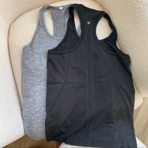 Lululemon racerback tank top set (black & grey)